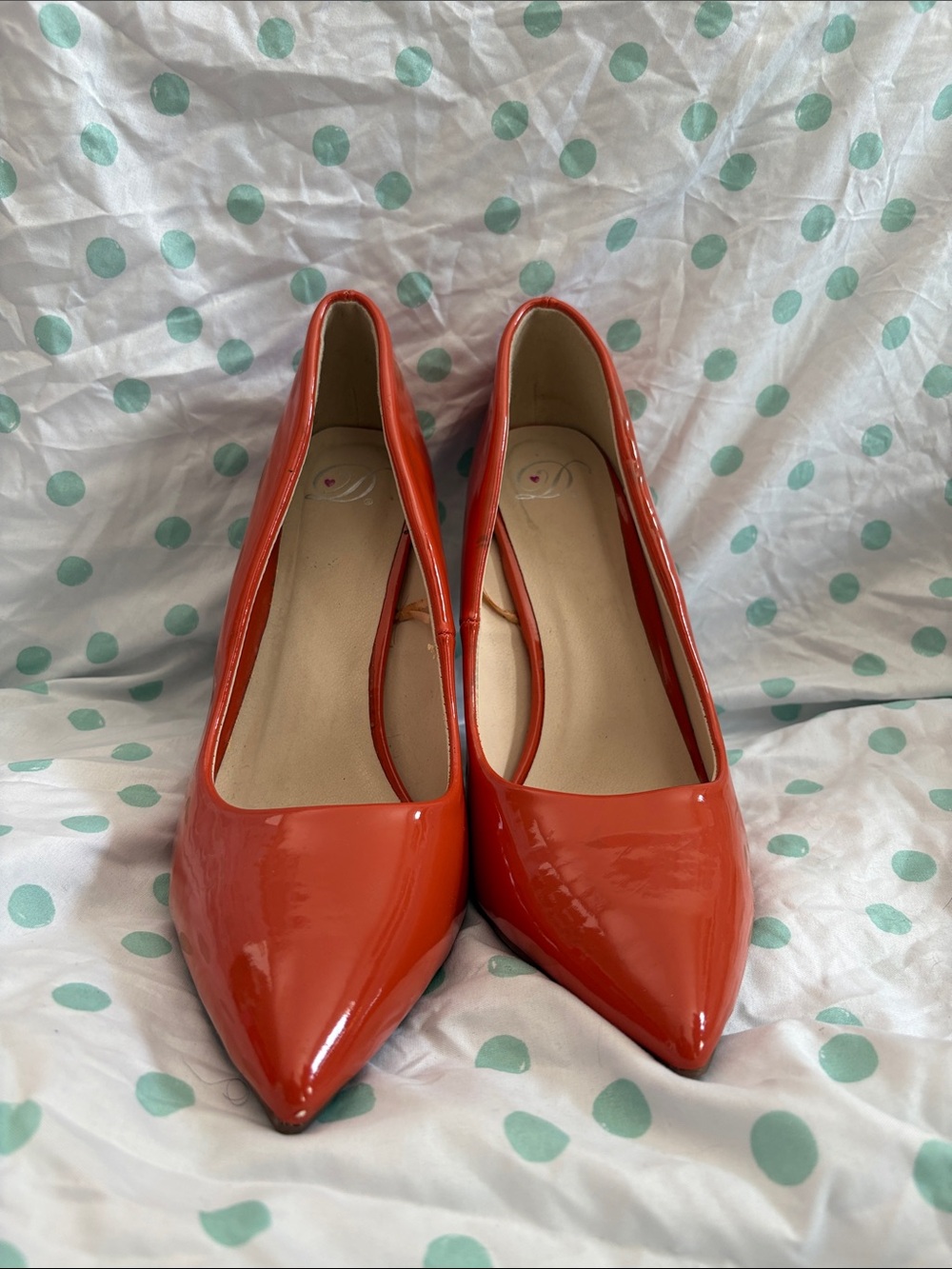 Women's Red Patent Pointed-Toe Heels